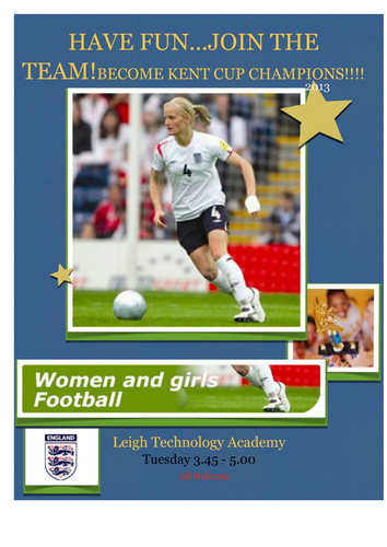 Girls football poster