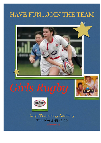 Girls rugby poster