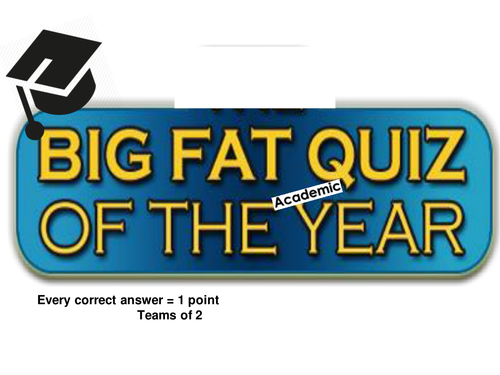 Big Fat Quiz of the [Academic] Year! - July 2017