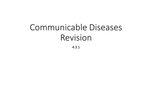 New Spec AQA Biology Communicable diseases revision pack 4.3.1