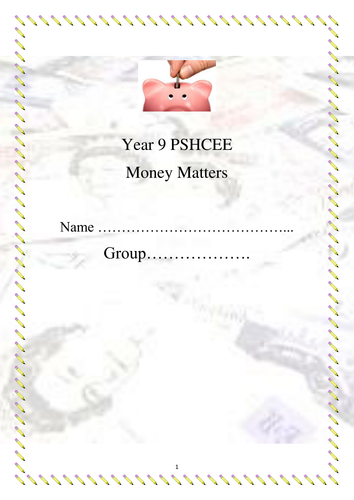 Money Matters booklet 8-10 lessons