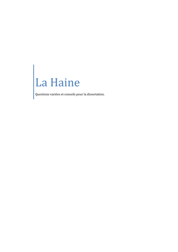 La Haine: questions et réponses sur les thèmes principaux