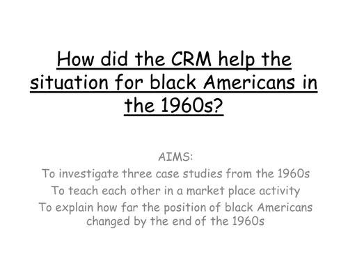 Civil Rights Movement - protest in the 1960s