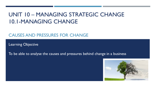 AQA Business A-level Unit 10.1 Managing Change