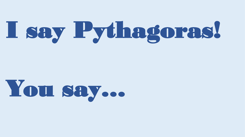 Practical Pythagoras Problem Solving Activity