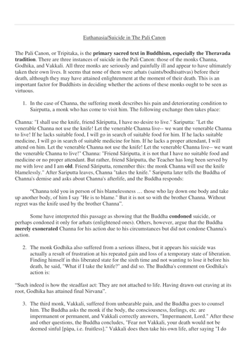 Buddhism and euthanasia - Buddhist views towards euthanasia