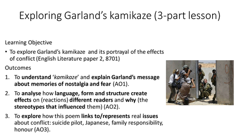 Power and Conflict Poetry - Garland's Kamikaze