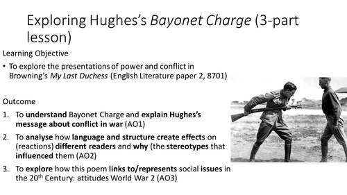 Power and Conflict Poetry - Hughes' Bayonet Charge