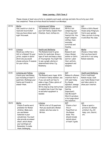Romans homework grid 07 image
