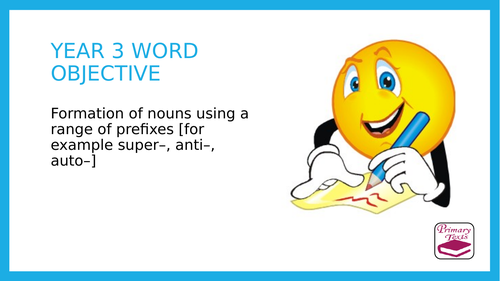 Year 3 SPAG PPT and Assessment: Forming nouns using prefixes