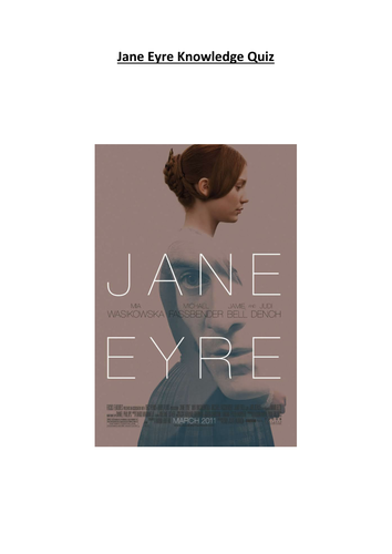 Jane Eyre Knowledge Quiz