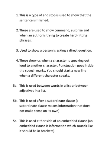 Puctuation treasure hunt challenge