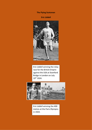 Eric Liddell 'The Flying Scotsman@