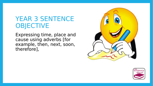 Year 3 Spag Ppt Adverbs Of Time Place And Cause Teaching Resources