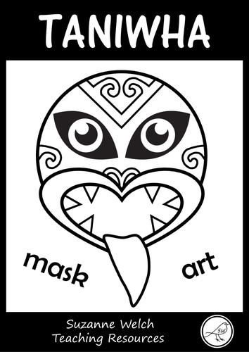 Taniwha - mask, art, wall display