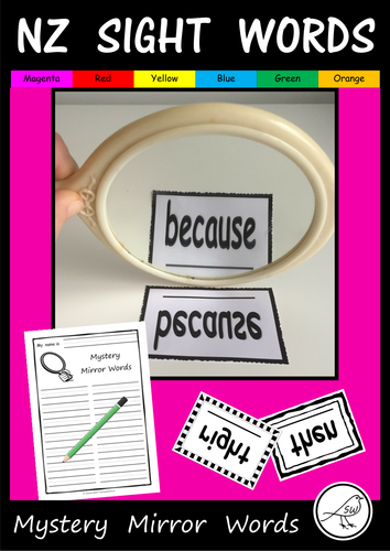 New Zealand Sight Words – Mystery Mirror Words