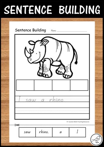 Sentence Building  -  Zoo Animals