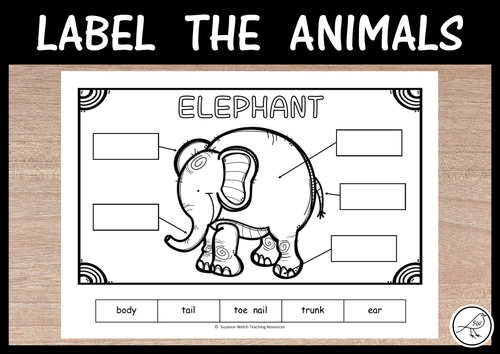 label animal parts