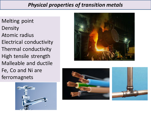 transition metals periodicity and bonding