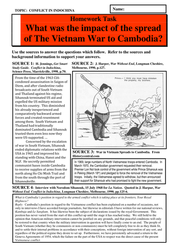 What was the impact of the spread of the Vietnam War to Cambodia?