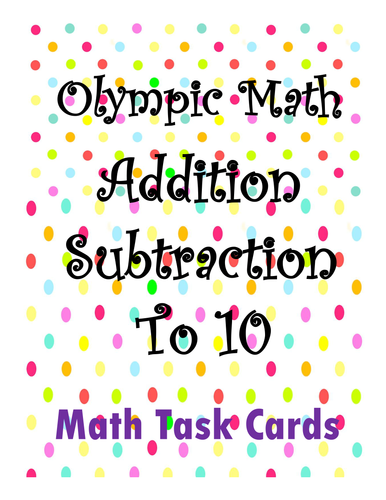 Math Olympics: Addition Subtraction to 10