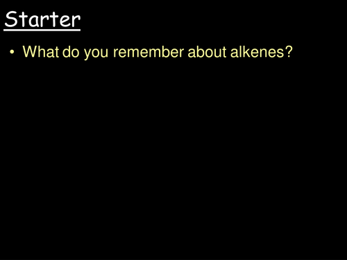 An introduction to alkenes