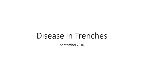 Disease in Trenches During WWI