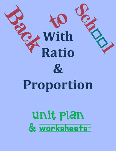 Back to School Ratio and Proportion