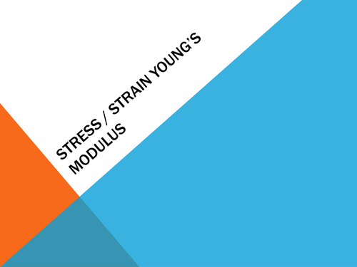 stress, strain and young's modulus engineering
