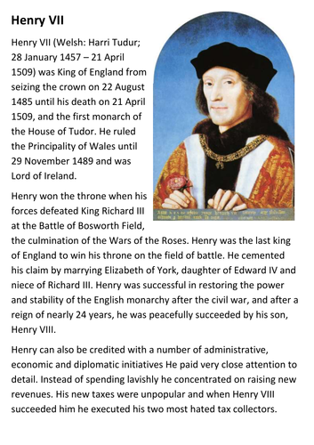Henry VII Handout