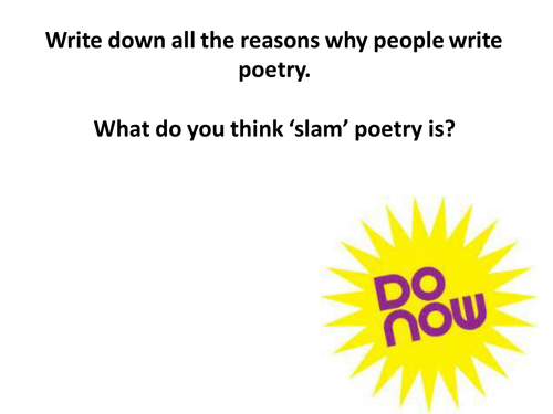 Slam Poetry: An Introduction