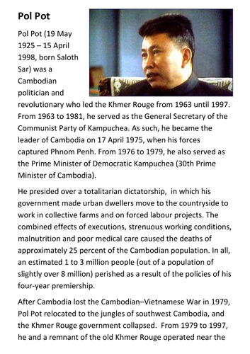 Pol Pot Handout