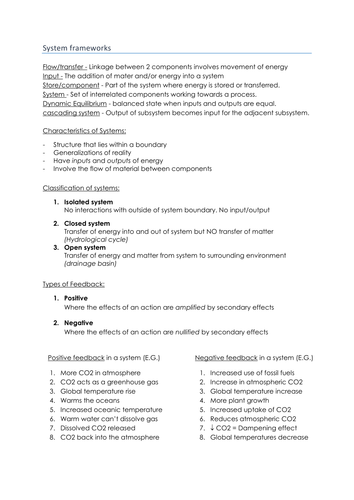 NEW A-level geography - water cycle, physical geography revision