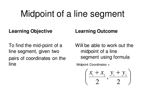 Finding mid-point of a line segment