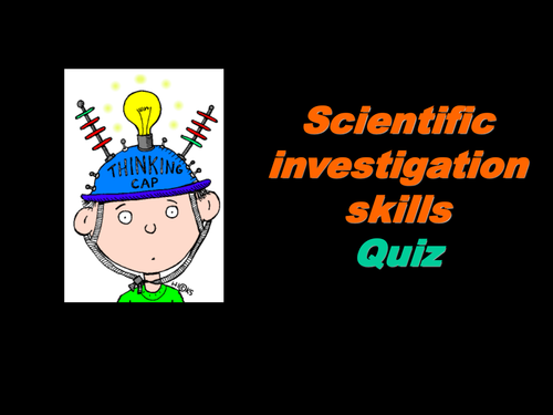 Scientific Enquiry multi-choice quiz
