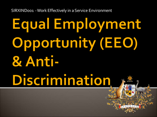 Equal Employment Opportunity and Anti-Discrimination in the Retail Workplace