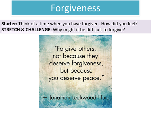 2.6 Forgiveness - Topic: Crime and Punishment through Islam - New Edexcel GCSE