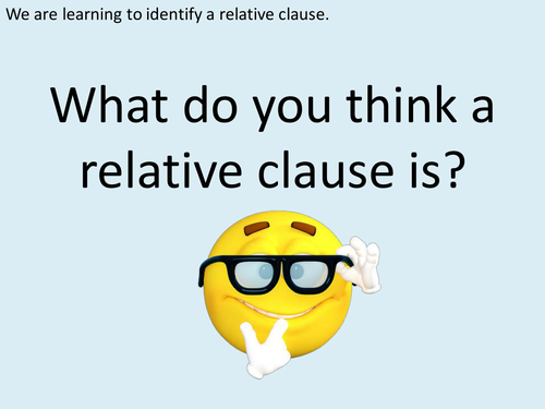An Introduction to Relative Clauses for KS2