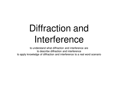 diffraction and interference