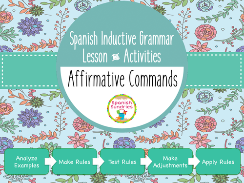 Spanish Inductive Grammar Lesson:  Affirmative Commands