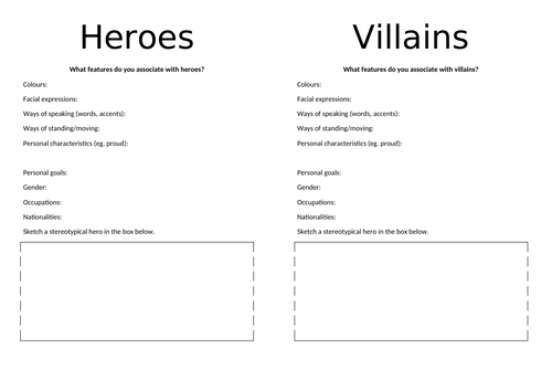 heroes vs villains essay