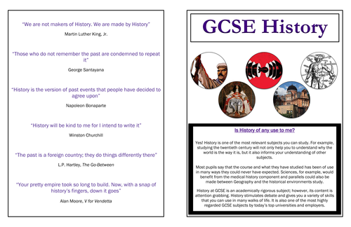 GCSE History Options Booklet - 'Choose History' (2015 onwards - AQA)