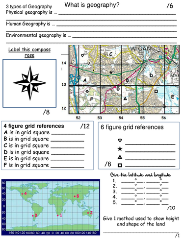 Map skills assessment