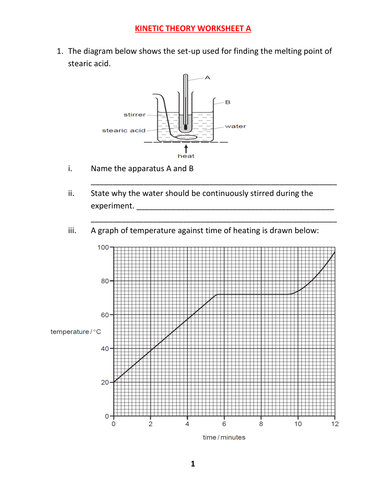 KINETIC THEORY WORKSHEET A WITH ANSWERS