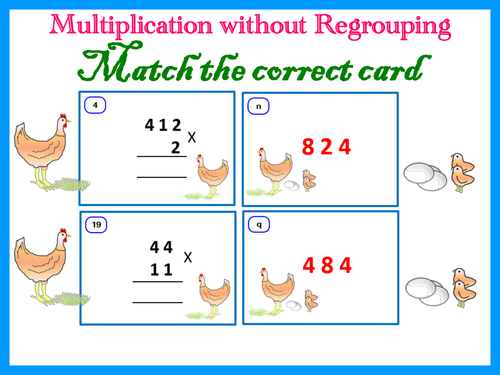 multiplication without regrouping teaching resources