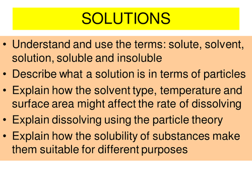 Solubility (KS3)