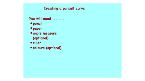 Geometry - Pursuit Curves