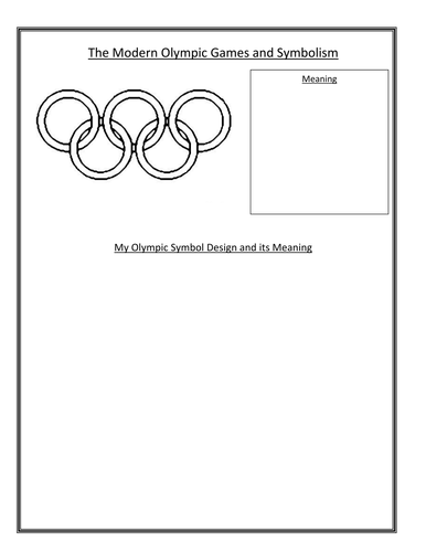Ancient Greece - Greeks - Olympic Games Symbol - Worksheet