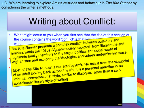 AQA ALevel Language and Literature - Writing about society - The Kite Runner