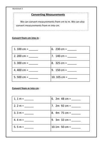 Measure Length - Year 2 - Worksheets